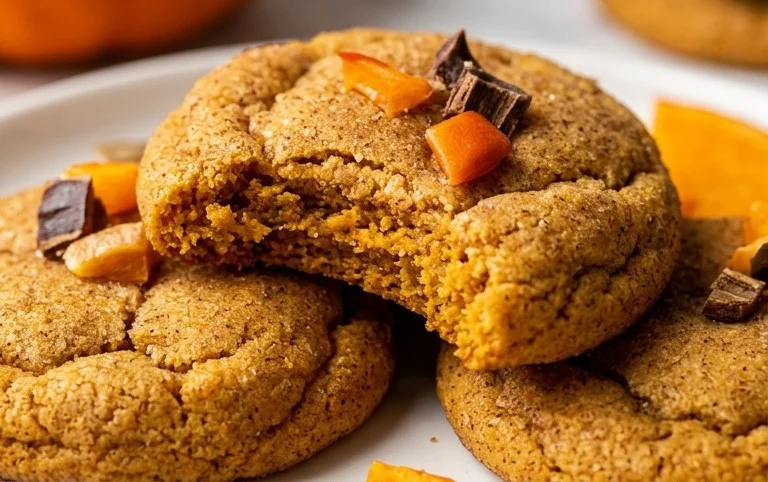 Chewy Pumpkin Snickerdoodle Cookies