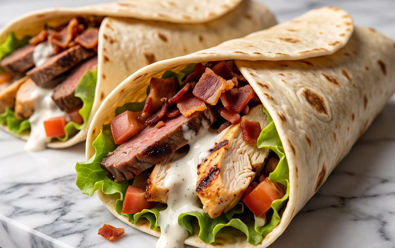 Chicken Beef Beef Bacon Ranch Wraps Flavor Explosion
