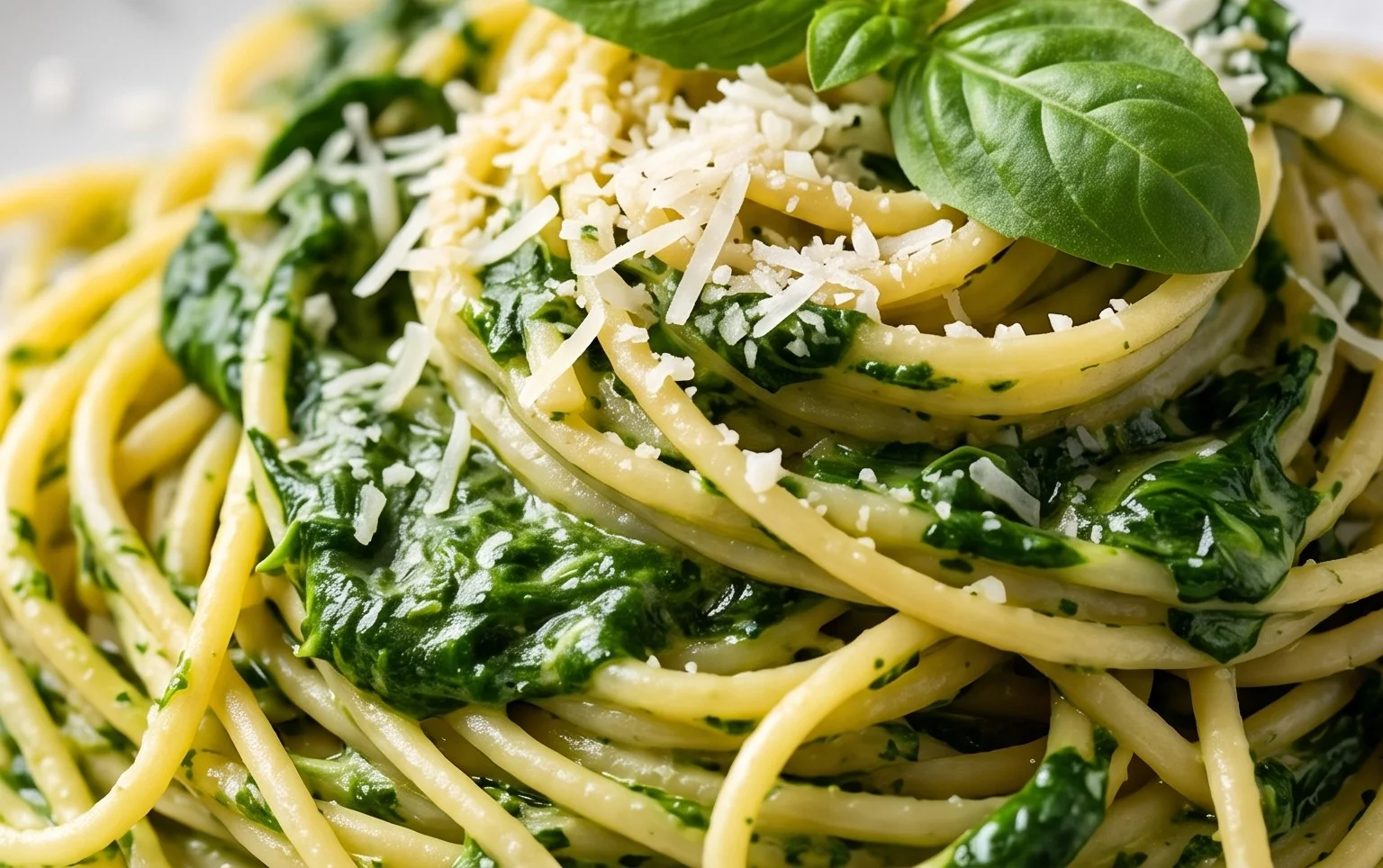 Pasta with Spinach Sauce